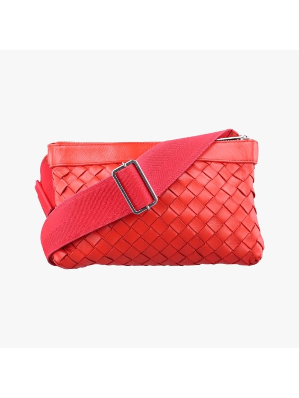 Bottega Veneta Intrecciato Red Lambskin